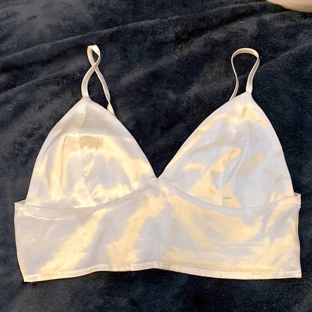 Cropped silk top size XS from SHEIN